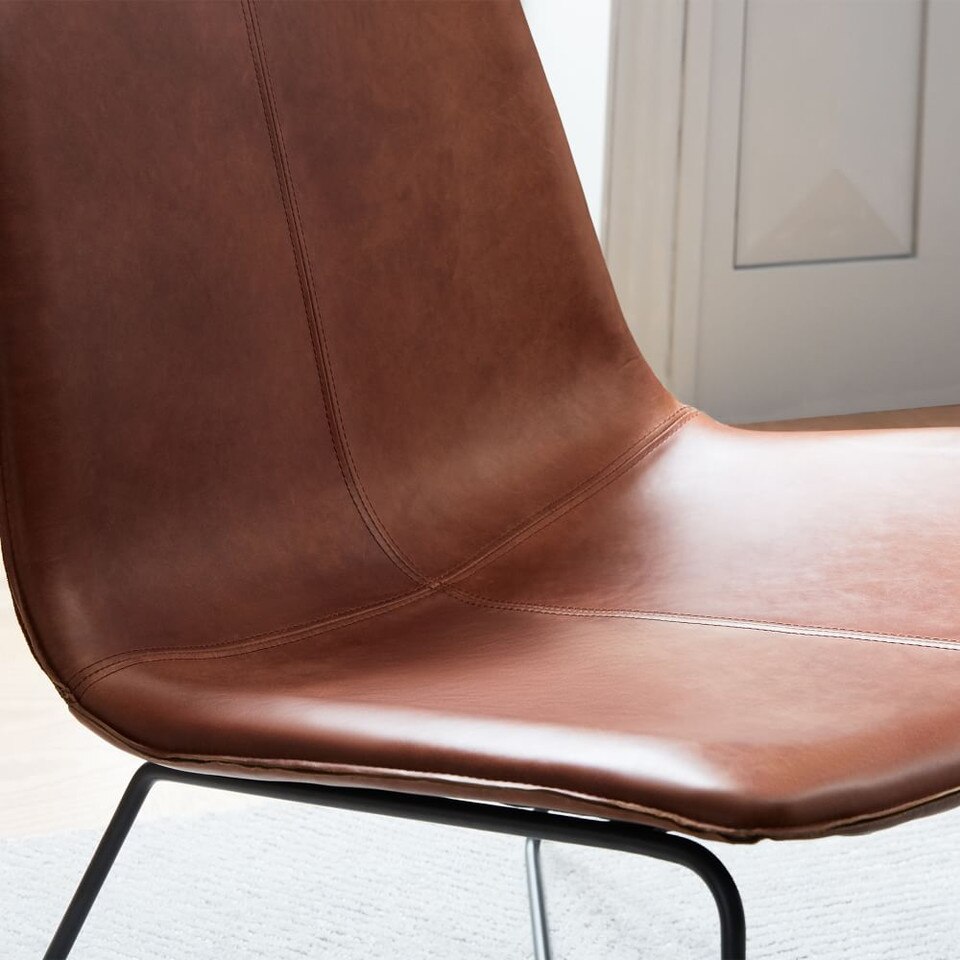 Slope Leather Lounge Chair West Elm UK